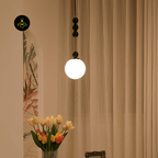 Jagmag Lights Glass Hanging Light | Bola Pendant Lamp | Modern Minimalist Design | E26/E27 | Made in India - Fancy and Decorative lights - Brand name jagmag lights