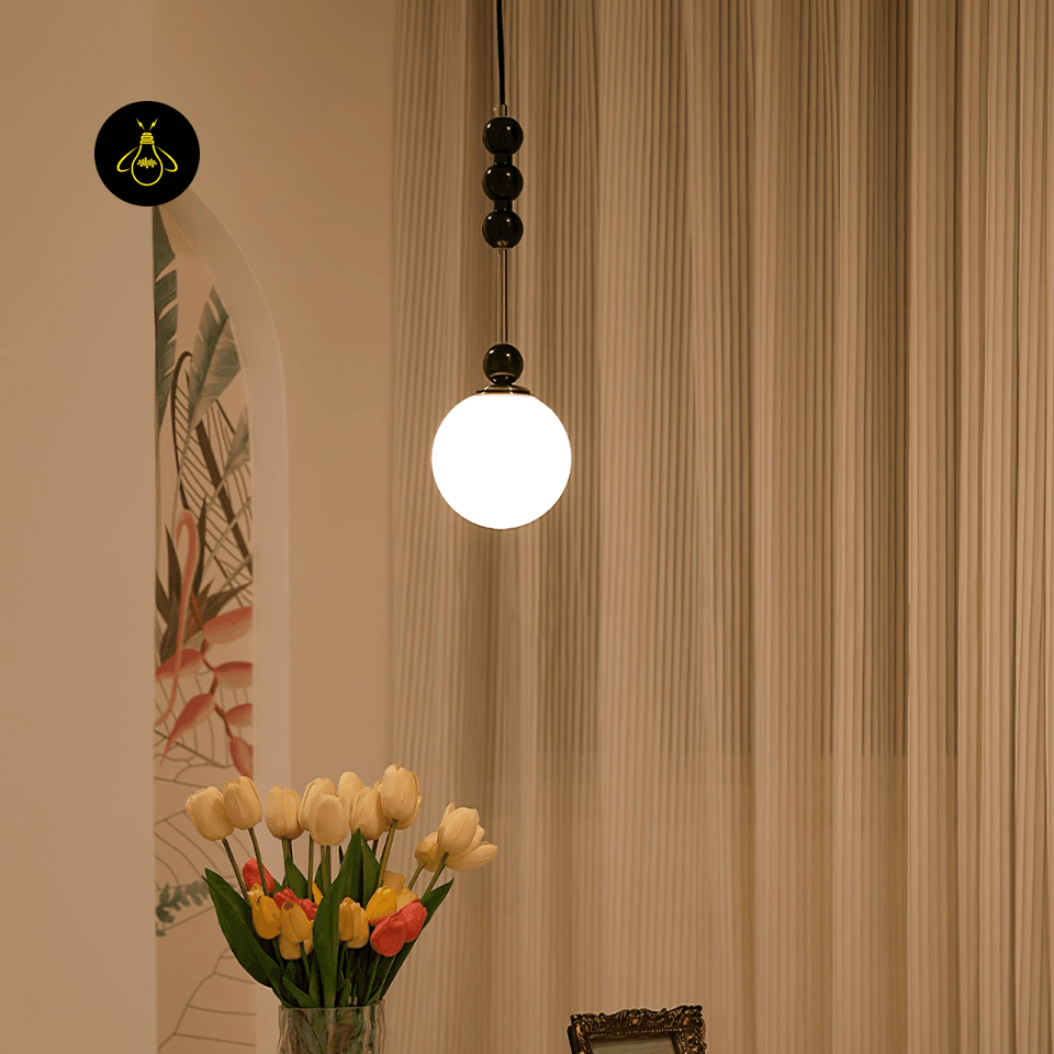 Jagmag Lights Glass Hanging Light | Bola Pendant Lamp | Modern Minimalist Design | E26/E27 | Made in India - Fancy and Decorative lights - Brand name jagmag lights