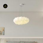 Handcrafted Fabric Pendant Light – White Shade in 50 cm, 60 cm & 90 cm | Living & Dining Light | Jagmag Lights