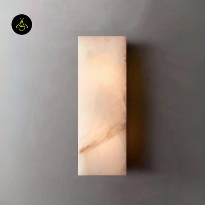 Jagmag Rectangular Alabaster Wall Sconce, 25.6" Indoor/Outdoor LED Light