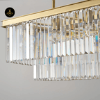 Jagmag Lights Eternal Shine Crystal Chandelier, Satin Gold Finish, for Living Room or Dining Room - Fancy and Decorative lights - Brand name jagmag lights