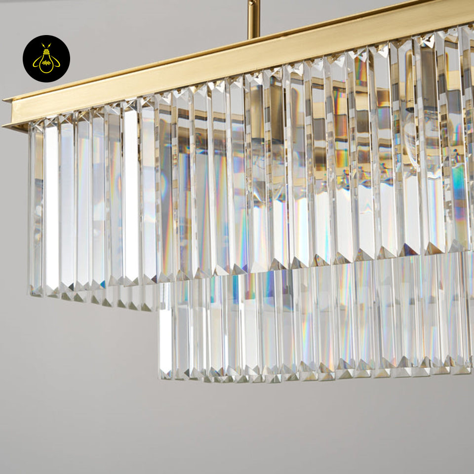 Jagmag Lights Eternal Shine Crystal Chandelier, Satin Gold Finish, for Living Room or Dining Room