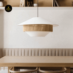 Jagmag Lights Woven Pendant Light | Japanese Style | Hemp Rope & Linen | E26/E27 | India - Fancy and Decorative lights - Brand name jagmag lights