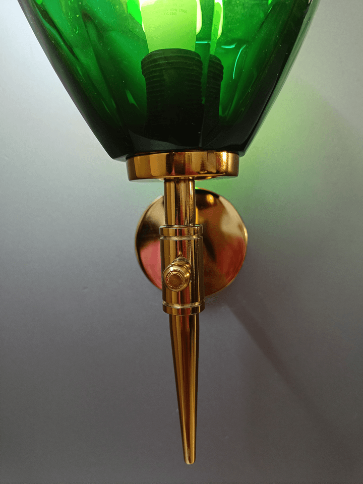 Gold wall light