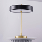 Jagmag Retro Round Metal Study Table Lamp - Distressed Copper Finish, 35x35x49 CM, for Stylish Interiors - Fancy and Decorative lights - Brand name jagmag lights