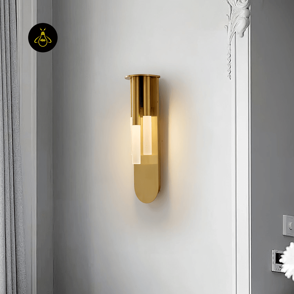 Jagmag Lights Rousseau Wall Lamp with Frosted Glass Tubes, 43cm Height, for Modern Luxury Interiors - Fancy and Decorative lights - Brand name jagmag lights