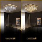Jagmag Lights Eternal Shine Crystal Chandelier, Satin Gold Finish, for Living Room or Dining Room - Fancy and Decorative lights - Brand name jagmag lights