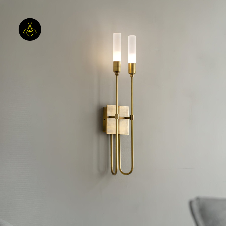 Jagmag Lights Double Arrow Wall Sconce with Paired Light Sources, 56cm Height, for Modern Elegance