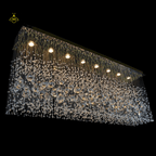 Crystal Raut Ball Chandelier with Stainless Steel Mirror, Gold/Black Finish, for Living Room or Dining Room - Fancy and Decorative lights - Brand name jagmag lights