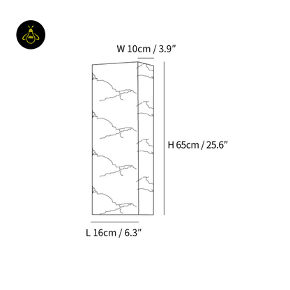 Jagmag Rectangular Alabaster Wall Sconce, 25.6" Indoor/Outdoor LED Light