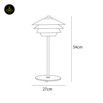 Jagmag Overlay Table Lamp - Blown Glass Shade with Metal Reflectors, 54cm, for Stylish Homes