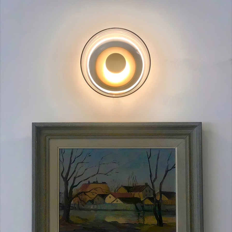 Brass Circular LED Wall Light – Living Room Lighting | Jagmag Lights