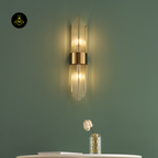 Art Deco Crystal Wall Light – Half-Cylindrical Pendant Sconce | Crystal Wall Light for Hallway & Bedroom | Jagmag Lights