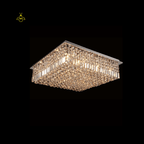 Jagmag Lights Raindrop Crystal Flush Mount Chandelier, K9 Crystal, for Living Room, Dining Room, or Bedroom - Fancy and Decorative lights - Brand name jagmag lights