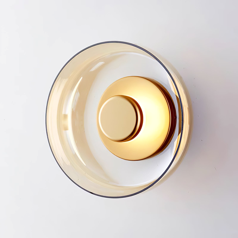 Brass Circular LED Wall Light – Living Room Lighting | Jagmag Lights