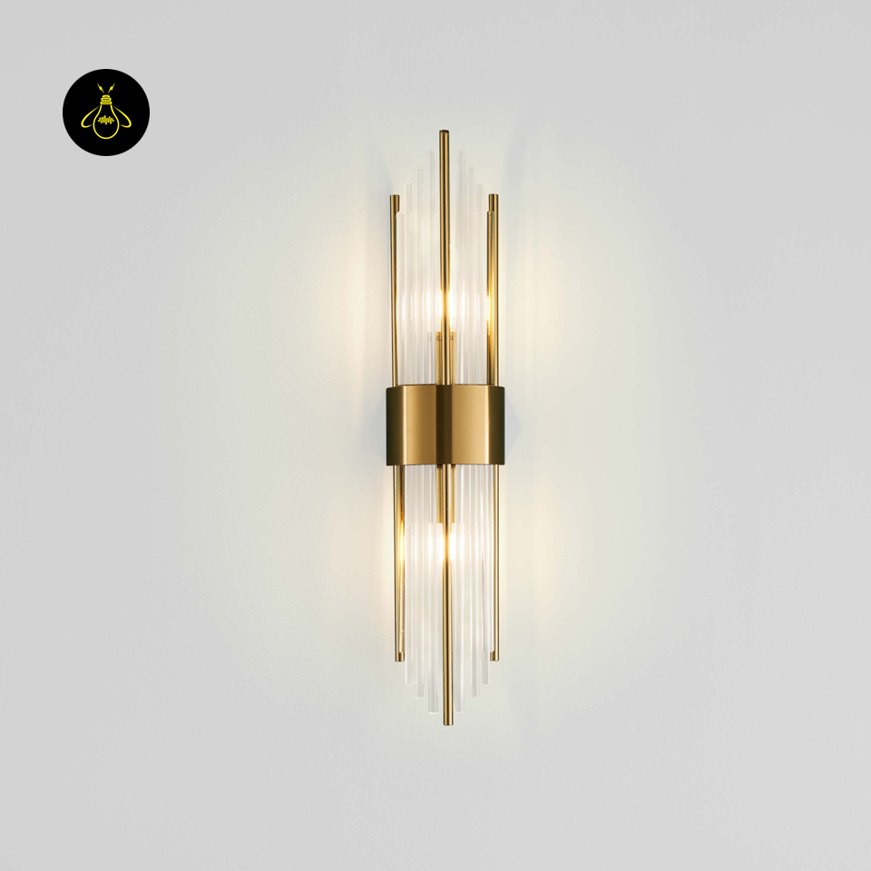 Art Deco Crystal Wall Light – Half-Cylindrical Pendant Sconce | Crystal Wall Light for Hallway & Bedroom | Jagmag Lights