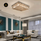 Jagmag Lights Raindrop Crystal Flush Mount Chandelier, K9 Crystal, for Living Room, Dining Room, or Bedroom - Fancy and Decorative lights - Brand name jagmag lights