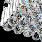 Jagmag Lights Raindrop Crystal Flush Mount Chandelier, K9 Crystal, for Living Room, Dining Room, or Bedroom - Fancy and Decorative lights - Brand name jagmag lights