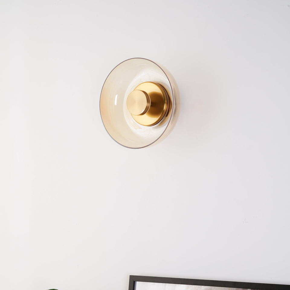 Brass Circular LED Wall Light – Living Room Lighting | Jagmag Lights