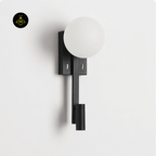 Jagmag Single Tail Wall Lamp, Adjustable Wall Sconce with Iron Art Design, Black - Fancy and Decorative lights - Brand name jagmag lights