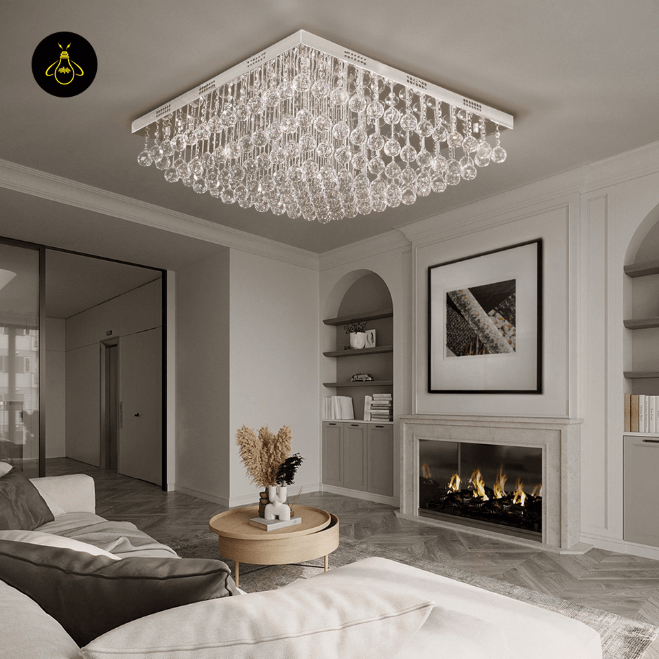 Jagmag Lights Modern Raindrop K9 Crystal Chandelier, for Living Room and Dining Room - Fancy and Decorative lights - Brand name jagmag lights