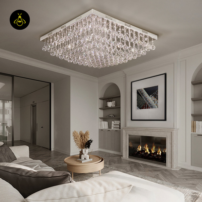 Jagmag Lights Modern Raindrop K9 Crystal Chandelier, for Living Room and Dining Room