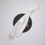 Borosilicate Glass Infinity Leaf – 200x40mm Clear | Chandelier Part | 100 pieces per box