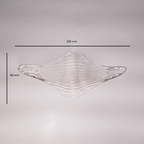 Clear Borosilicate Glass Bird Wings – 220x80mm | Lighting Component for Chandeliers | 100 pcs per box