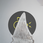 Clear Borosilicate Glass Bird Wings – 220x80mm | Lighting Component for Chandeliers | 100 pcs per box