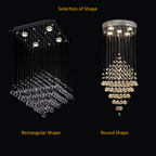 Jagmag Lights Modern Crystal Chandelier with K9 Crystals and Chrome Base, Funnel Design, for Living Room and Foyer - Fancy and Decorative lights - Brand name jagmag lights