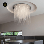 Jagmag Lights Westminster Crystal Chandelier II, 2 Feet Height, Crystal & Stainless Steel, for Dining Room or Kitchen - Fancy and Decorative lights - Brand name jagmag lights