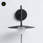 Jagmag Gea Iron Wall Lamp - Modern Design, Frosted Shade, Set of 2, for Home Decor - Fancy and Decorative lights - Brand name jagmag lights