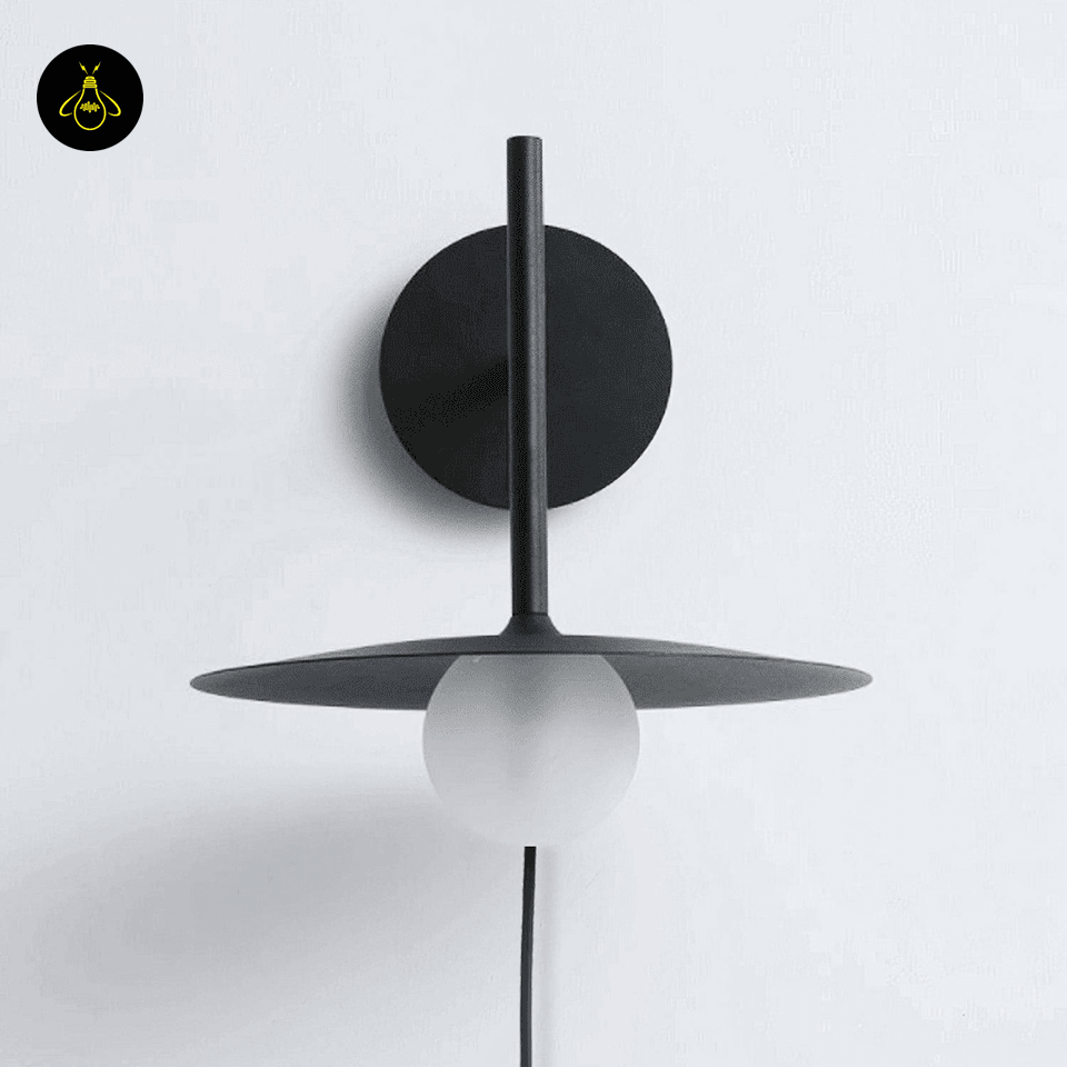 Jagmag Gea Iron Wall Lamp - Modern Design, Frosted Shade, Set of 2, for Home Decor - Fancy and Decorative lights - Brand name jagmag lights