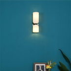 Jagmag Edie Brass Wall Sconce - Opal Glass, 35cm Height, for Elegant Interiors - Fancy and Decorative lights - Brand name jagmag lights