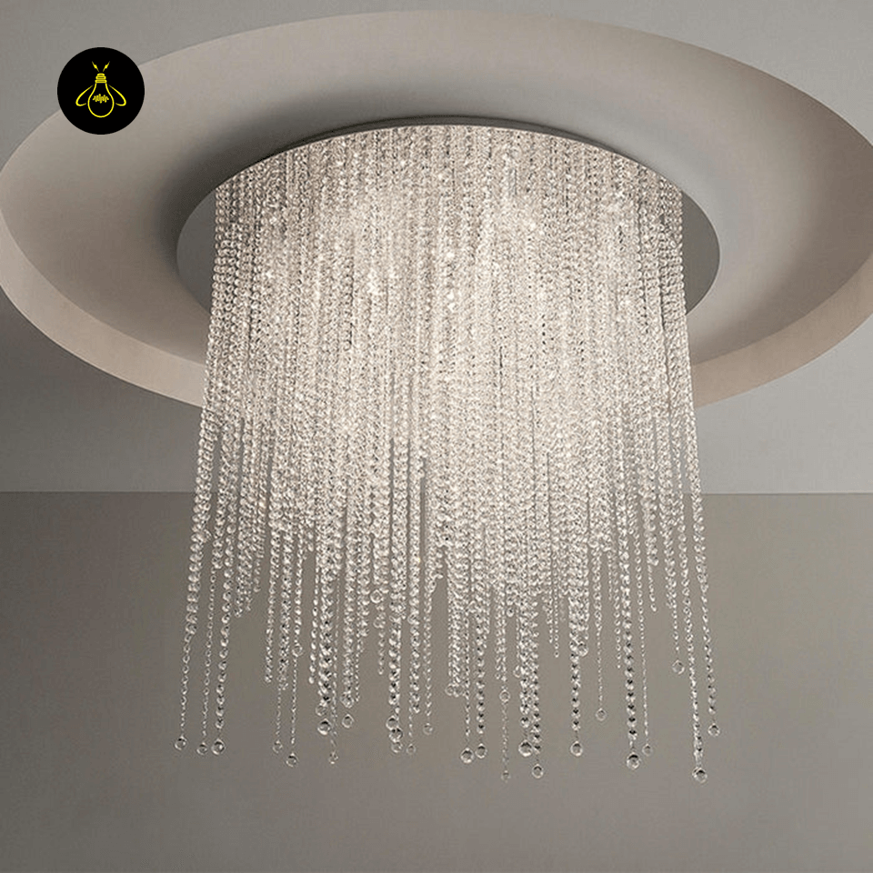 Jagmag Lights Westminster Crystal Chandelier II, 2 Feet Height, Crystal & Stainless Steel, for Dining Room or Kitchen - Fancy and Decorative lights - Brand name jagmag lights