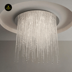 Jagmag Lights Westminster Crystal Chandelier II, 2 Feet Height, Crystal & Stainless Steel, for Dining Room or Kitchen - Fancy and Decorative lights - Brand name jagmag lights