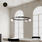 Jagmag Modern Glass Sphere Chandelier, 32.3-Inch Diameter, Black Finish - Fancy and Decorative lights - Brand name jagmag lights