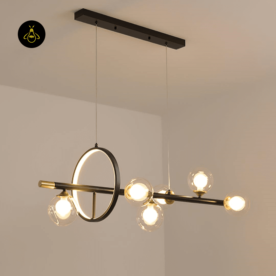 Jagmag Lights Flora Chandelier with Metal and Glass Design, 47.2-Inch Length, for Dining Spaces - Fancy and Decorative lights - Brand name jagmag lights