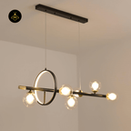 Jagmag Lights Flora Chandelier with Metal and Glass Design, 47.2-Inch Length, for Dining Spaces - Fancy and Decorative lights - Brand name jagmag lights