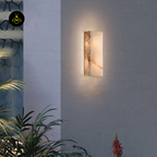 Jagmag Rectangular Alabaster Wall Sconce, 25.6" Indoor/Outdoor LED Light