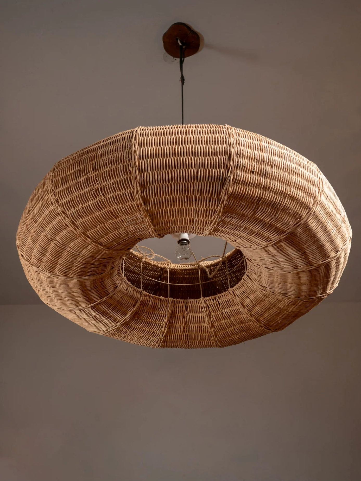 Wicker Hanging Light