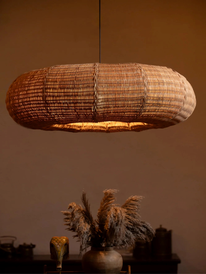 Wicker Hanging Light