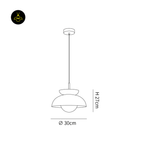 Jagmag Lights Wood Grain Pendant Light | Modern Semi-Circle Design | E14 | 10.6" | Made in India