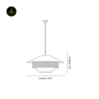 Jagmag Lights Woven Pendant Light | Japanese Style | Hemp Rope & Linen | E26/E27 | India - Fancy and Decorative lights - Brand name jagmag lights