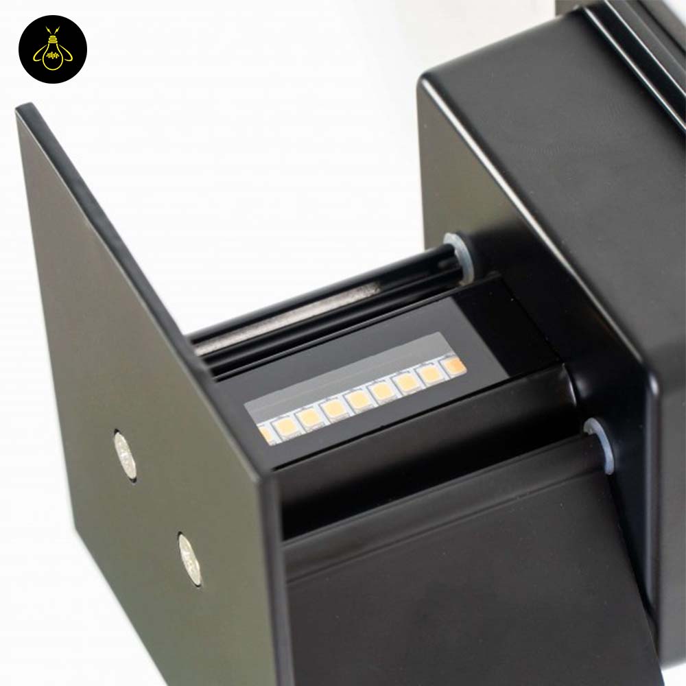 Stainless Steel LED Wall Light – Black Matte Cubic | Waterproof Lighting for Indoor/Outdoor Walls | Jagmag Lights