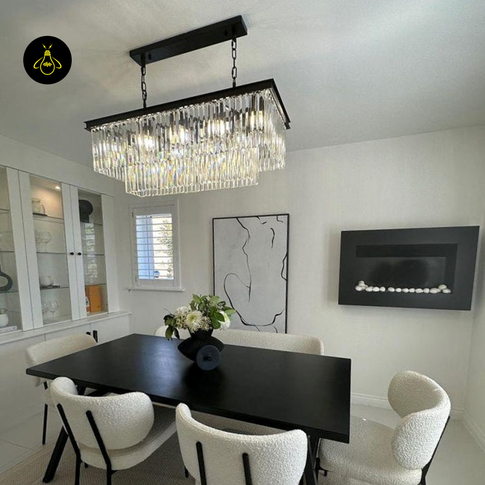 Jagmag Lights Eternal Shine Crystal Chandelier, Satin Gold Finish, for Living Room or Dining Room