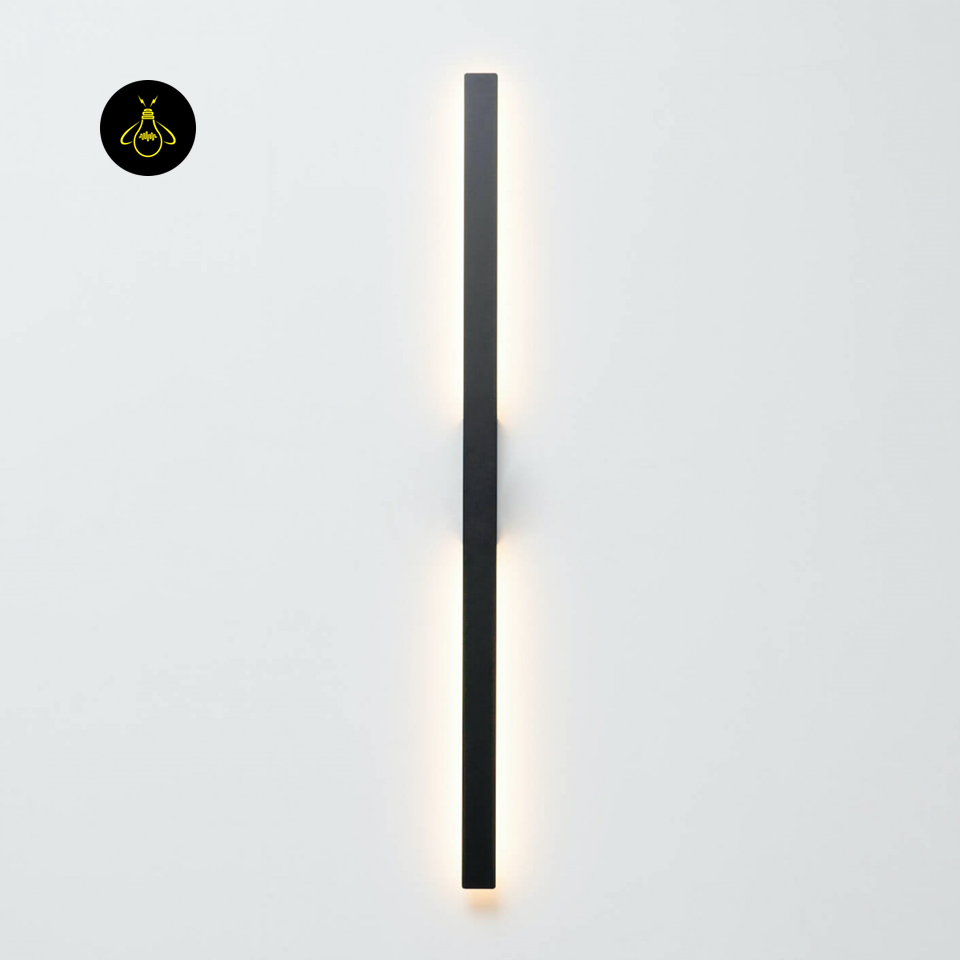 Ultra-Minimalist LED Wall Lamp – Black Slim Bar IP65 | LED Wall Light for Bathrooms & Corridors | Jagmag Lights