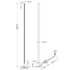 Stainless Steel Golden Floor Lamp – Large Triple Amber Glass | Golden Floor Lamp for Living Rooms | Jagmag Lights