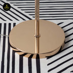 Gilded Stainless Steel Floor Lamp – Amber Glass Spheres | Gilded Floor Lamp for Living Rooms, Bedrooms | Jagmag Lights