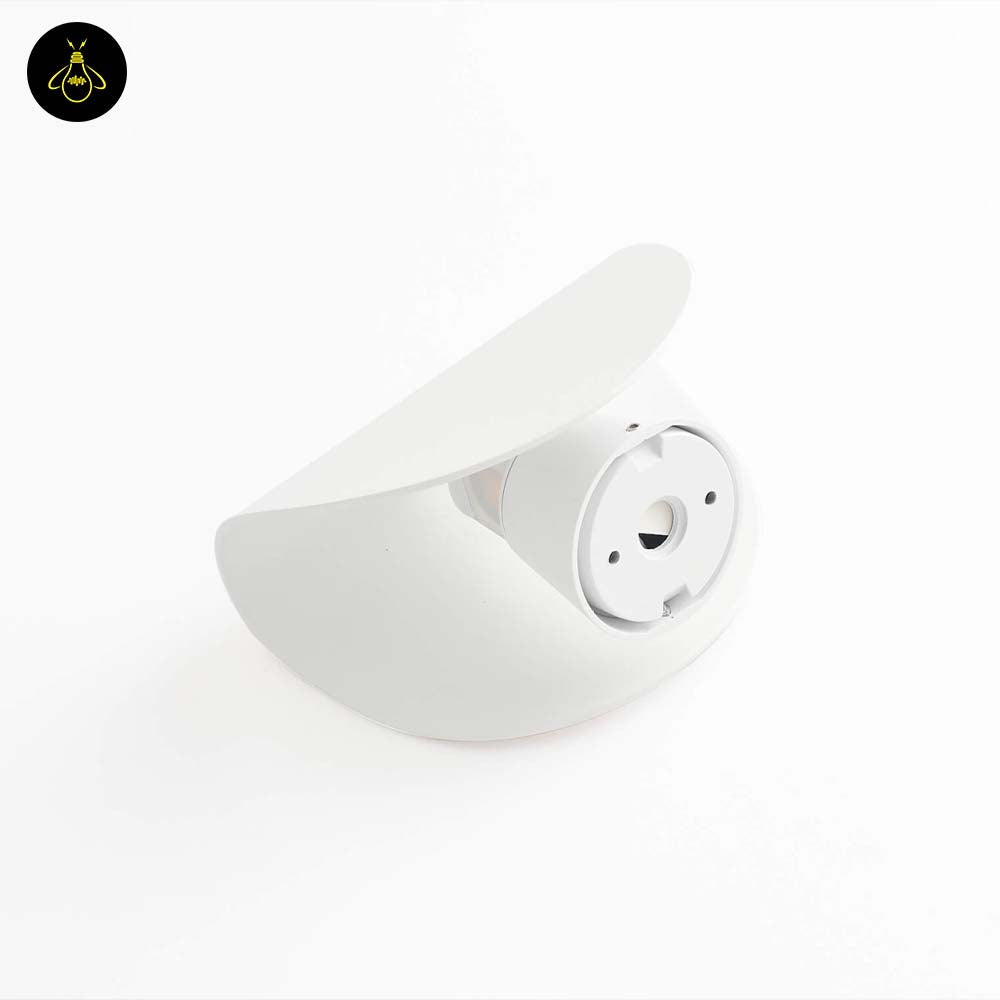 White Aluminum LED Wall Light – Spiral Ribbon IP54 | Wall Lighting for Living Room, Hallways | Jagmag Lights